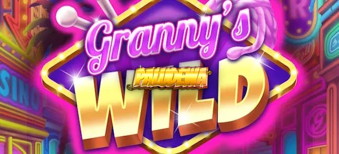 Tampilan visual slot Granny's Wild dengan nuansa rumah nenek yang penuh warna.